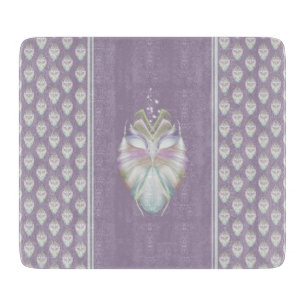Pastel Purple Oracle Owl Cutting Board
