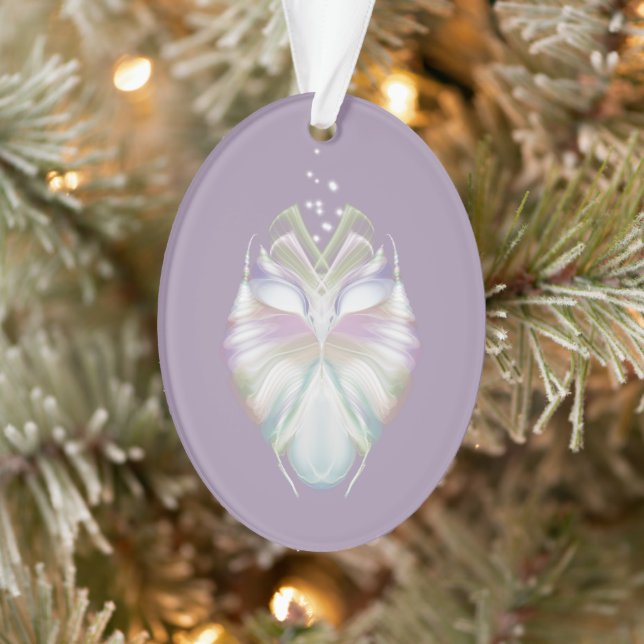 Pastel Purple Oracle Owl Ornament (Tree)