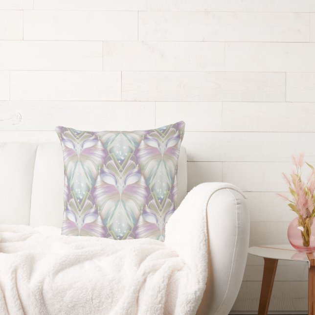 Pastel Purple Oracle Owl Pattern Cushion (Couch)