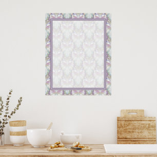 Pastel Purple Oracle Owl Pattern Poster