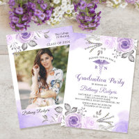Pastel Purple RN Nursing School Graduation Photo