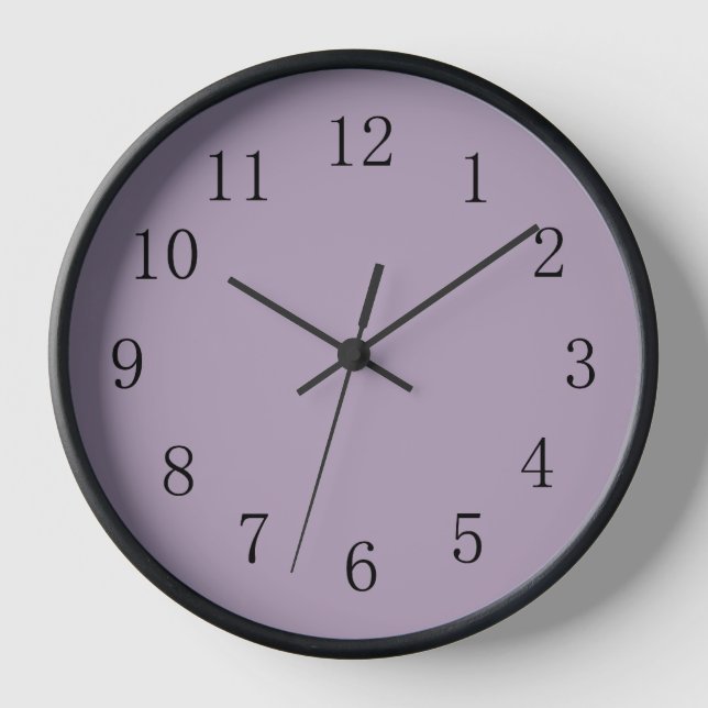 Pastel Purple Round (Medium) Wall Clock (Front)