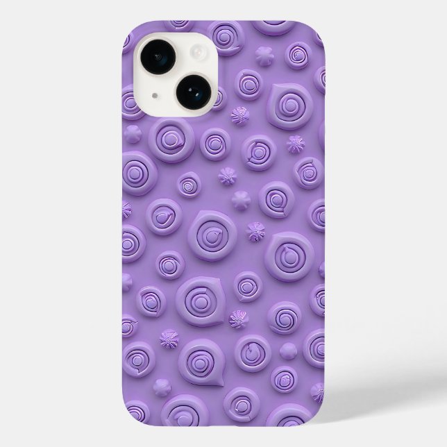 Pastel Purple Spiral iPhone Case for Women (Back)