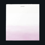 Pastel Purple Watercolor Ombre Chic Personalised Notepad<br><div class="desc">Colourful and trendy notepad featuring pastel purple watercolor ombre. This will be a perfect accent for your office. Personalise by adding names,  monogram or other details.</div>