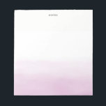 Pastel Purple Watercolor Ombre Chic Personalised Notepad<br><div class="desc">Colourful and trendy notepad featuring pastel purple watercolor ombre. This will be a perfect accent for your office. Personalise by adding names,  monogram or other details.</div>