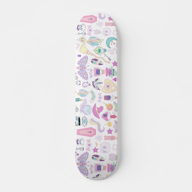 Pastel Purple Witch Designer Skateboard Deck (Front)