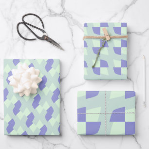 Pastel Purpliana 4 pattern Wrapping Paper Sheet