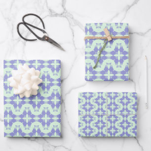 Pastel Purpliana 5 pattern Wrapping Paper Sheet