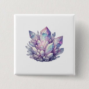 Pastel Quartz Cluster 15 Cm Square Badge