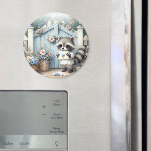 Pastel Raccoon Letter Garden Magnet