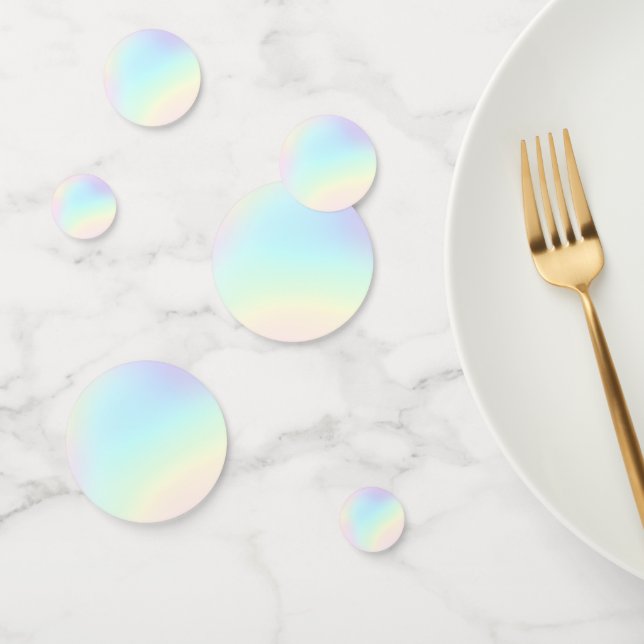 Pastel Rainbow Aesthetic Birthday Party Confetti (Group)