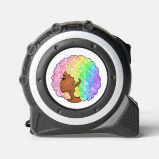 Pastel Rainbow Afro Portrait Groovy Retro Curly  1