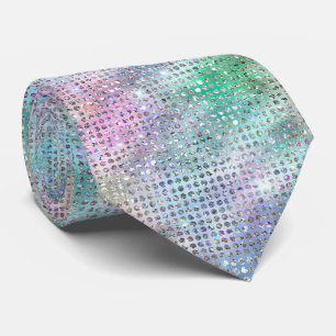 Pastel Rainbow and Silver Sparkles Tie