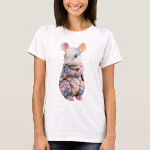 Pastel Rainbow Armadillo Scales Mouse Women T-Shirt