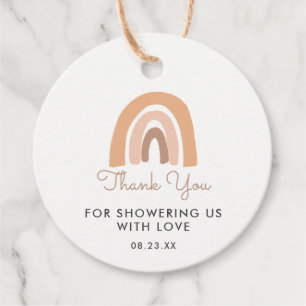 Pastel Rainbow Baby Shower Thank You Favour Favour Favour Tags