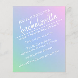 Pastel Rainbow Bachelorette Party Flyer