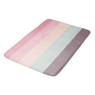 pastel rainbow bath mat