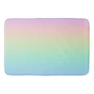 Pastel rainbow bath mat