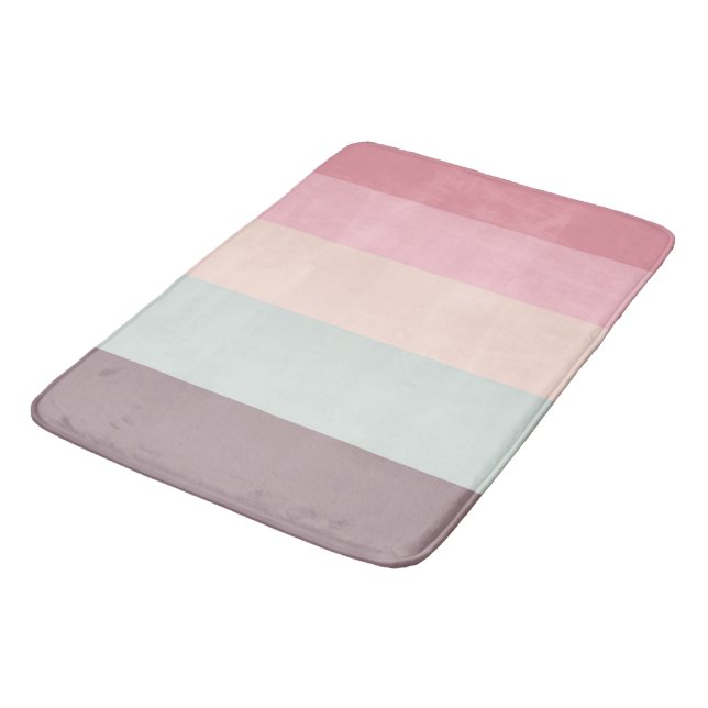 pastel rainbow bath mat (Angled)