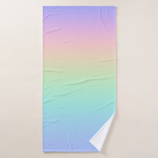 Pastel rainbow bath towel