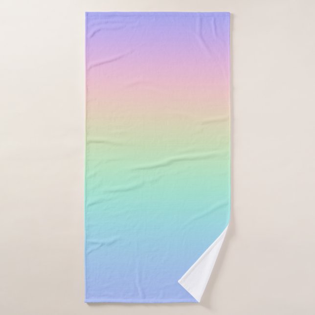 Pastel rainbow bath towel (Bath Towel)
