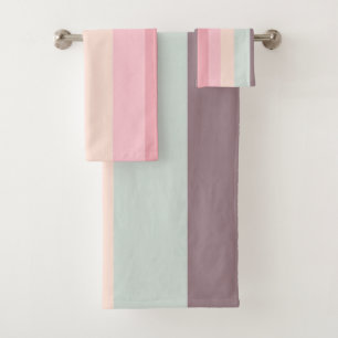 pastel rainbow bath towel set