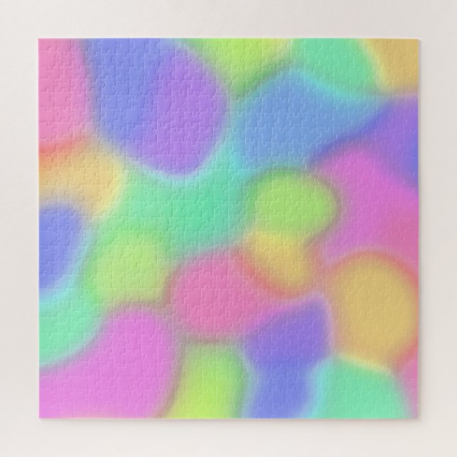 Pastel Rainbow Blobs Jigsaw Puzzle (Vertical)