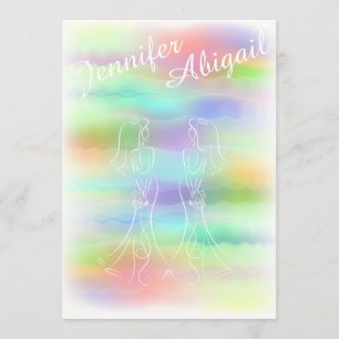 Pastel Rainbow Brides Gay Wedding Invitation