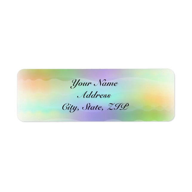 Pastel Rainbow Brides Return Address Label (Front)