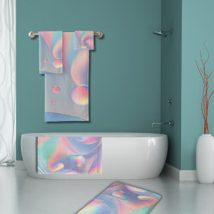 Pastel Rainbow Bubble Medium 20"x30" Bath Mat