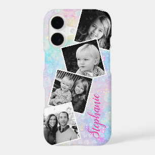 Pastel Rainbow Bubbles Photo Collage Personalised