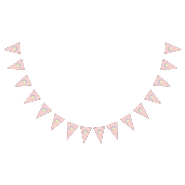 Pastel Rainbow bunting banner (All)