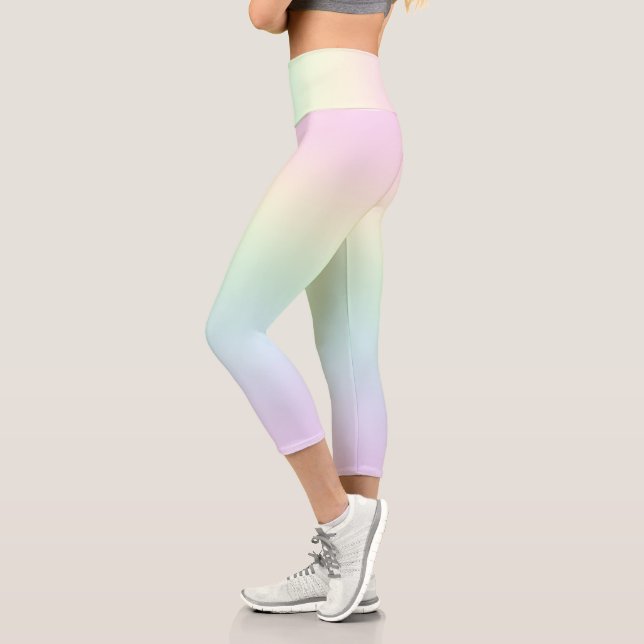 Pastel Rainbow Capri Leggings (Left)