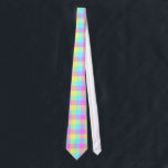 Pastel Rainbow Chequered Tie<br><div class="desc">This bright,  colourful design has a lightly textured repeating checked / square pattern in a vivid rainbow of pastel colours. It's a stylish,  vibrant,  pretty plaid chequerboard pattern that looks like springtime. Enjoy it as-is or use it as a background for your text and photos.</div>