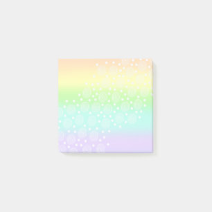 Pastel Rainbow Circles in Circles Post-it Notes