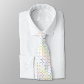 Pastel Rainbow Circles Tie