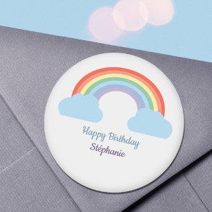 Pastel Rainbow Classic Round Sticker