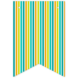 Pastel Rainbow Colorful Stars Black Starry Night Bunting