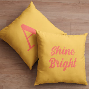 Pastel Rainbow Colour Alphabet Initial Teen Room Cushion