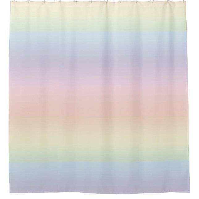 Pastel Rainbow Colour Stripe Pattern Shower Shower Curtain (Front)