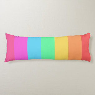 Pastel Rainbow Colour Stripes Design  Body Cushion