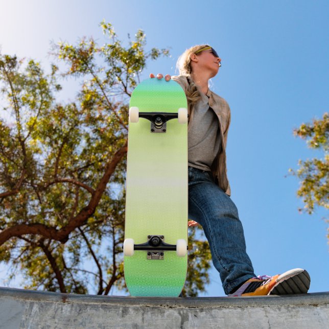 Pastel Rainbow Colourful Abstract Gradient Ombre  Skateboard (Outdoor 1)