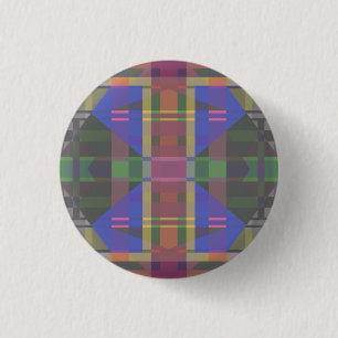 Pastel Rainbow Colourful Geometric 3 Cm Round Badge