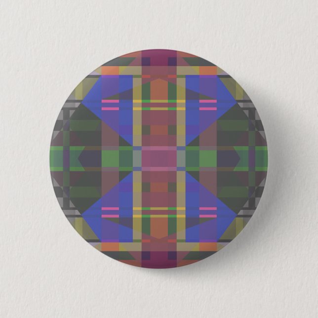 Pastel Rainbow Colourful Geometric 6 Cm Round Badge (Front)