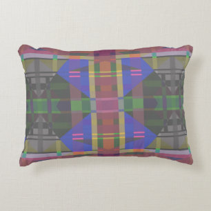 Pastel Rainbow Colourful Geometric Decorative Cushion