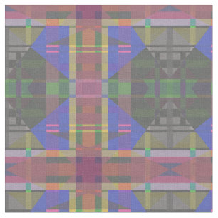 Pastel Rainbow Colourful Geometric Fabric