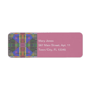 Pastel Rainbow Colourful Geometric Return Address Label