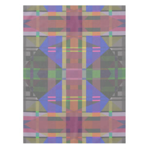 Pastel Rainbow Colourful Geometric Tablecloth
