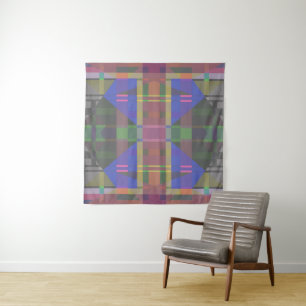 Pastel Rainbow Colourful Geometric Tapestry