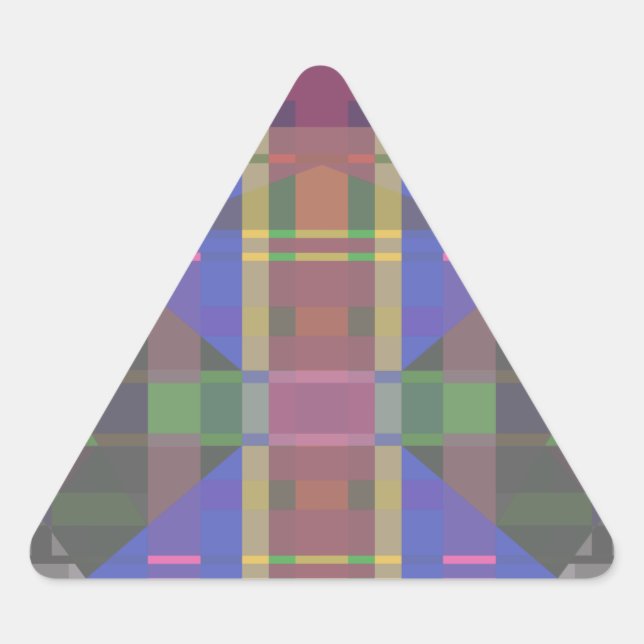 Pastel Rainbow Colourful Geometric Triangle Sticker (Front)